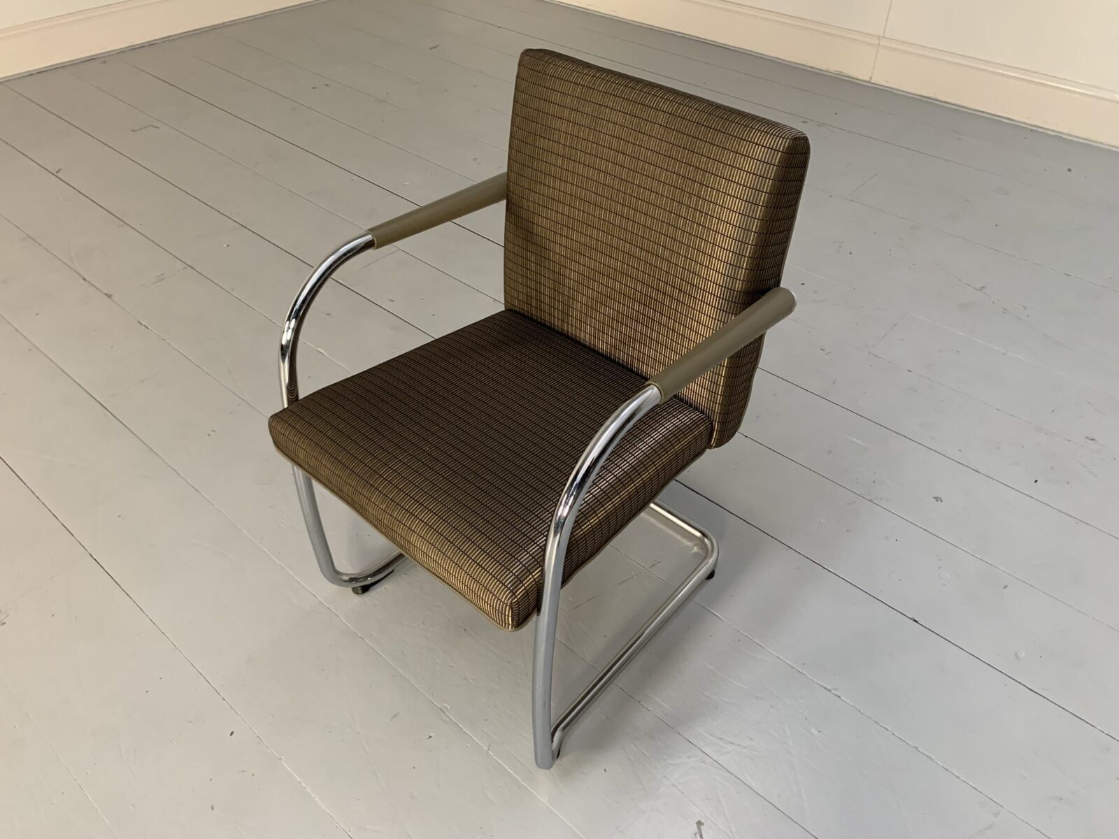 Furniture 12 Vitra “Visasoft” Dining Meeting Chairs – In Gold Fabric & Leather photo