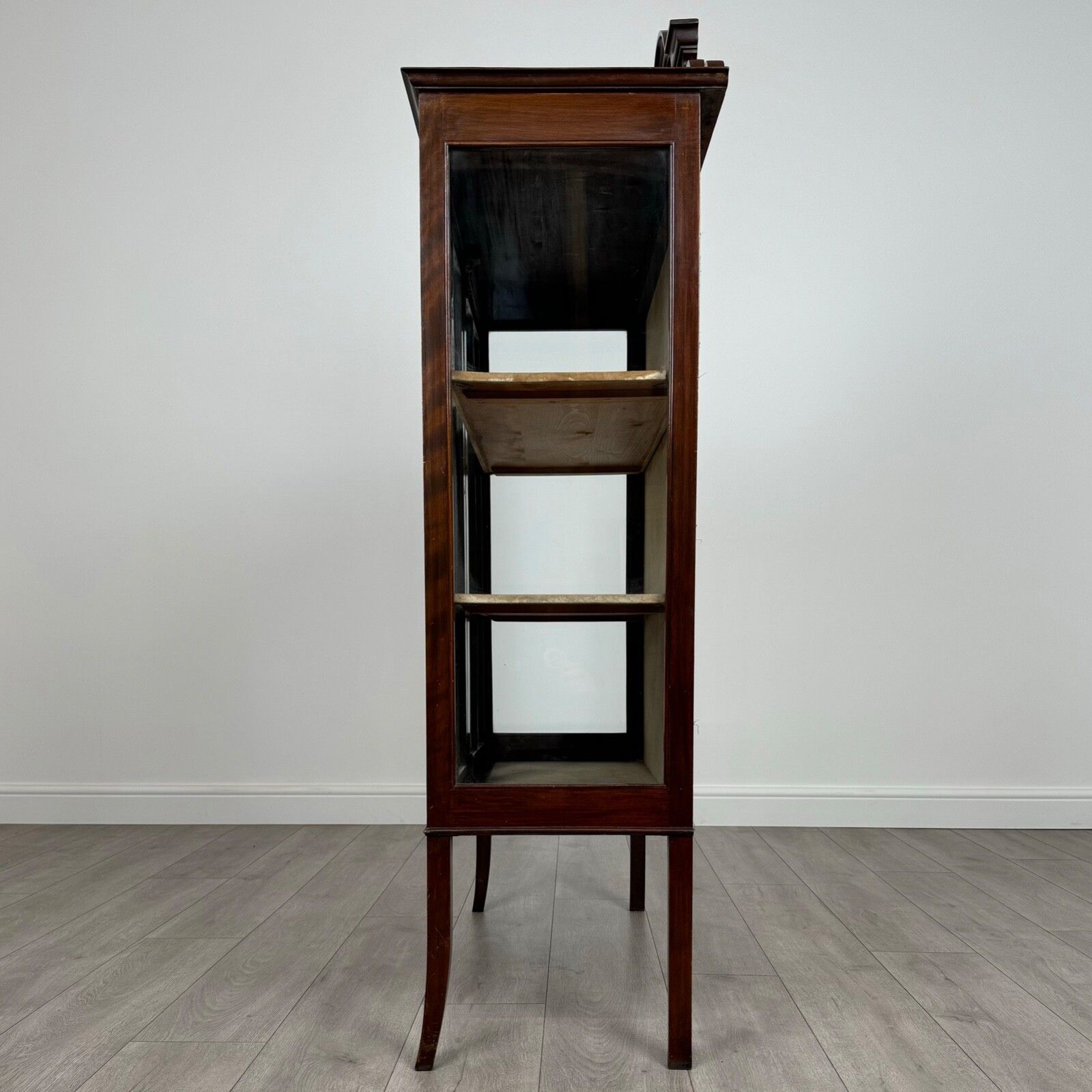 Antique 20th Century Inlaid Display Cabinet In Mahogany photo Furniture