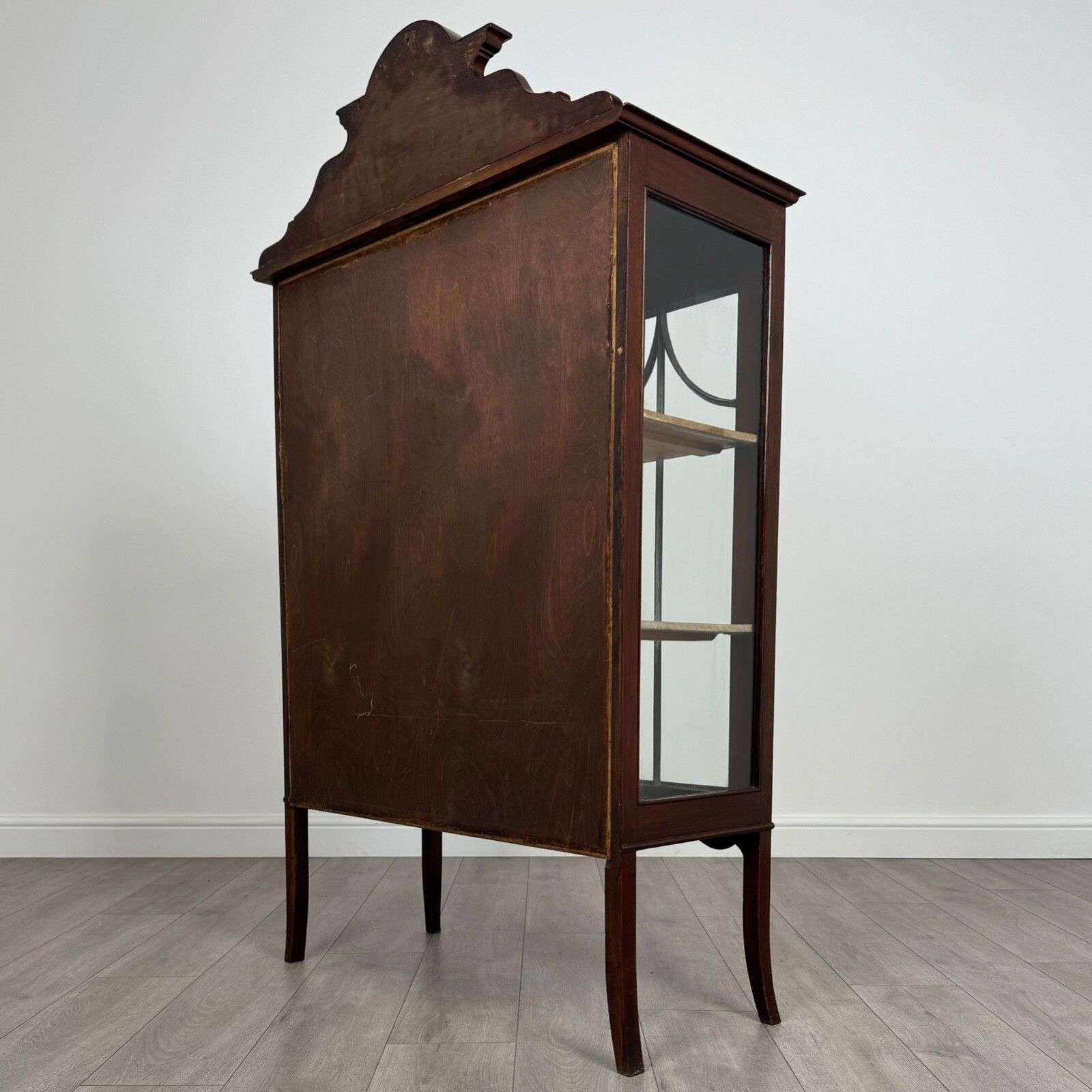 Antique 20th Century Inlaid Display Cabinet In Mahogany photo buy