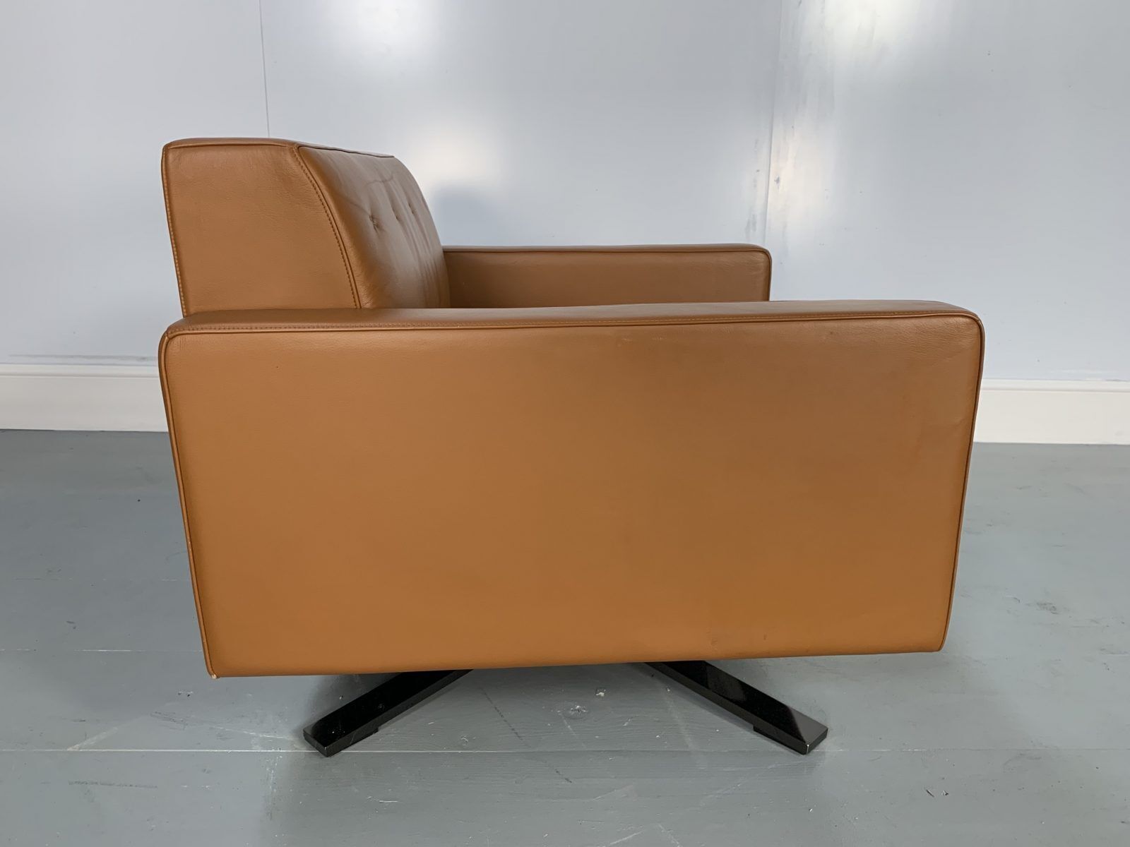 Pair Of Poltrona Frau “Kennedee” Armchairs – In Tan Brown “Pelle Frau Sc” Leather photo buy