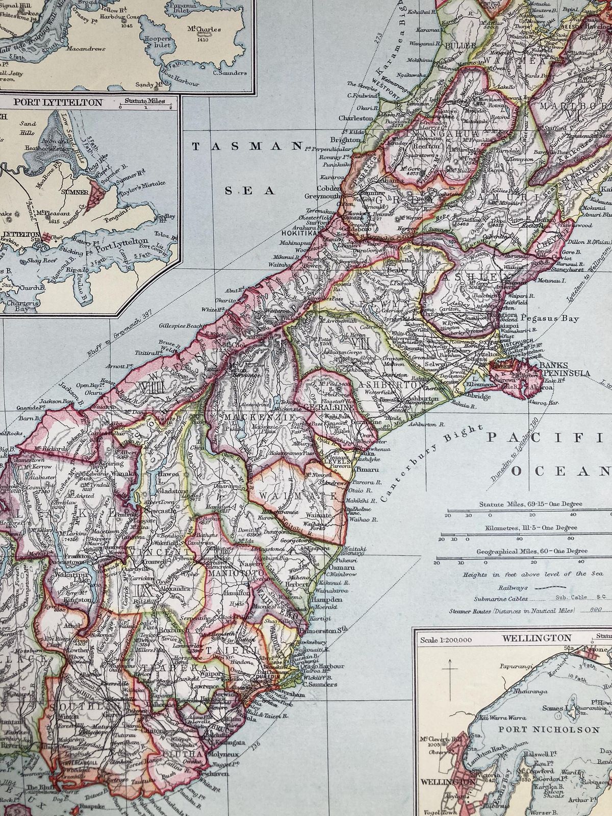 Original And Authentic Atlas Map Of New Zealand   Harmsworth Universal Atlas And Gazetteer (Circa 1900, Pre Wwi) photo buy