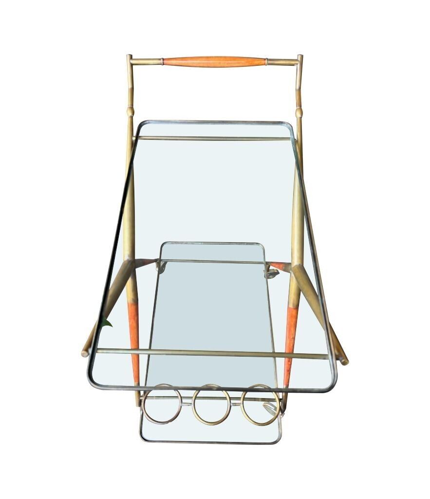 photo furniture An Italian 1950s Brass And Lacquered Wood Bar Trolley By Cesare Lacca