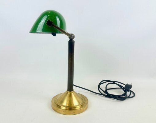 Art Deco Banker's Desk Lamp, Former Czechoslovakia, 1930s photo furniture