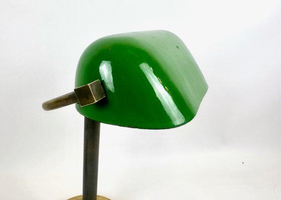 Art Deco Banker's Desk Lamp, Former Czechoslovakia, 1930s photo vintage