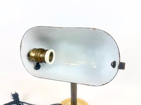 photo vintage Art Deco Banker's Desk Lamp, Former Czechoslovakia, 1930s