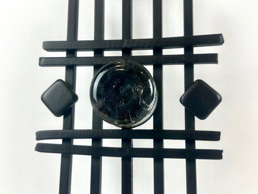 photo vintage Danish Modernist Iron & Glass Wall Candleholder From Dantoft, 1960s