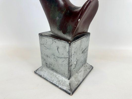 Mid Century Hand Crafted Female Head Mannequin Sculpture, 1950s photo vinterior