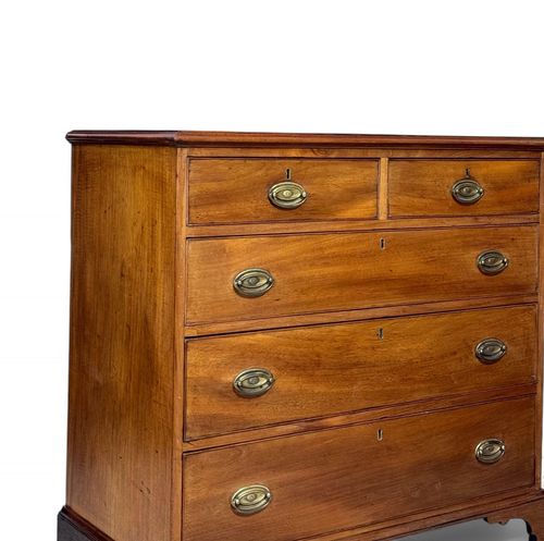 Antique Georgian Walnut Chest Of Drawers George 11 Superior Quality Bracket Feet photo vintage
