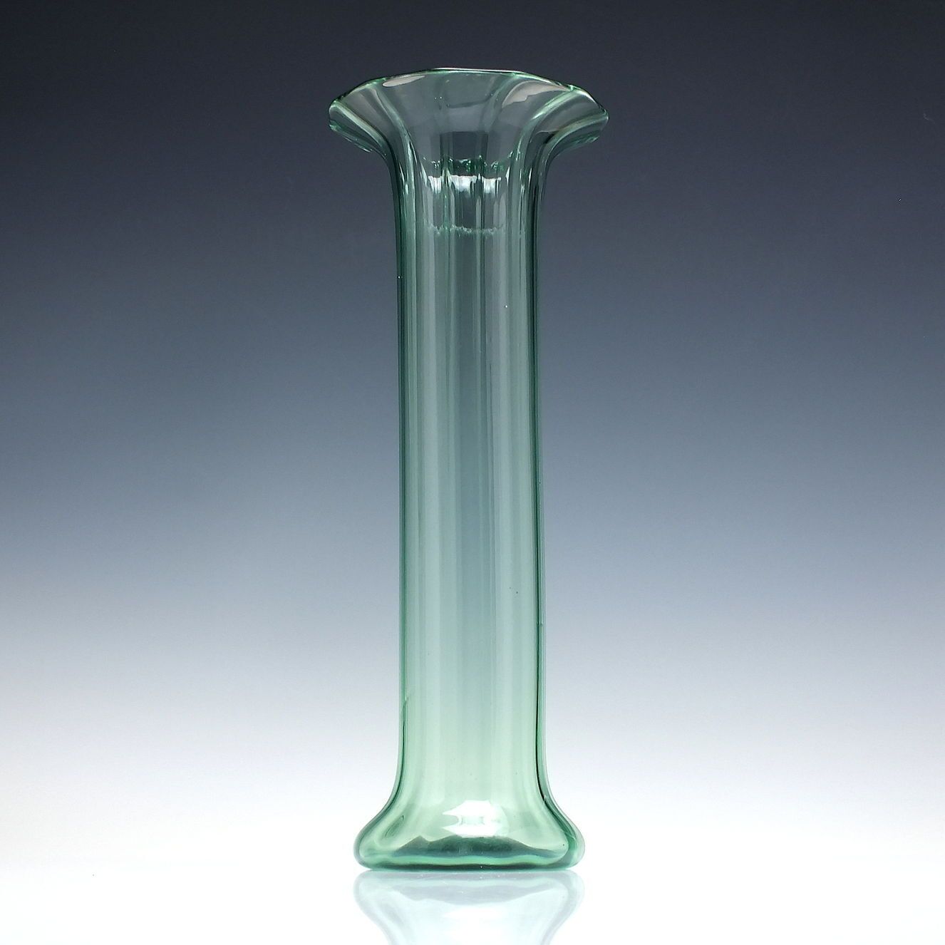 Tall Art Nouveau Green Glass Vase C1900 photo furniture