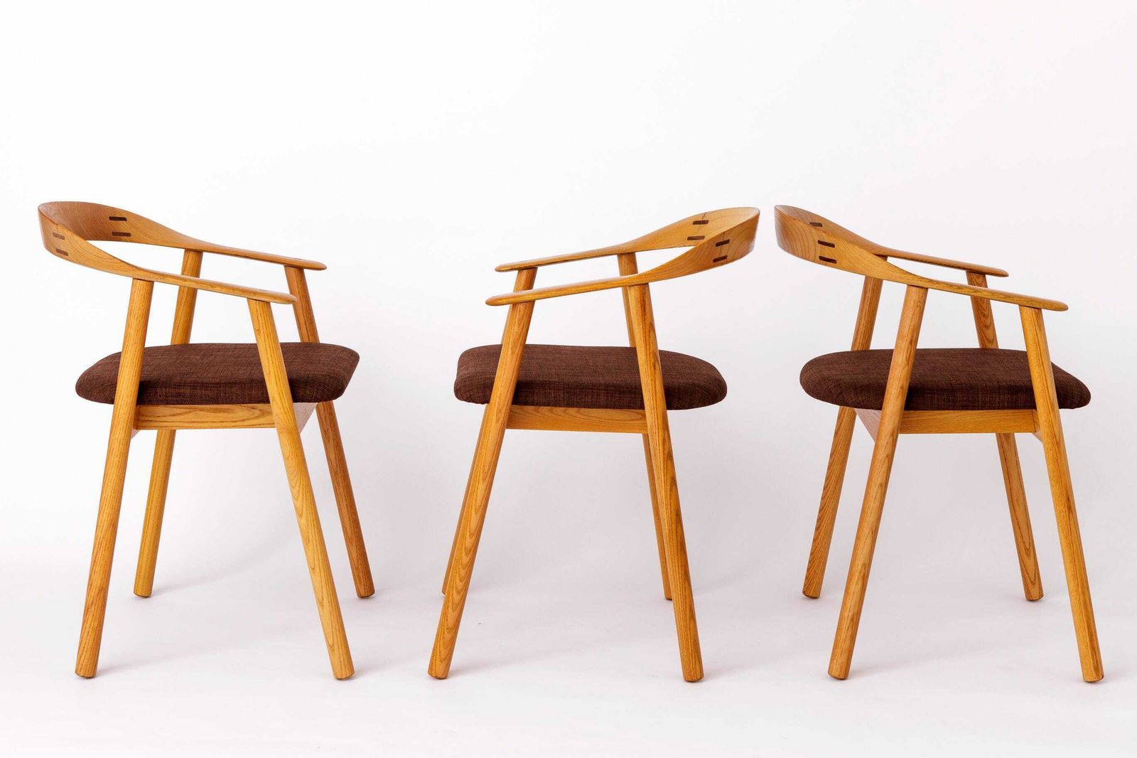 Set Of 6 Vintage Oak Dining Chairs – Likely Danish, 1970s – Refurbished & Reupholstered photo 2509.0