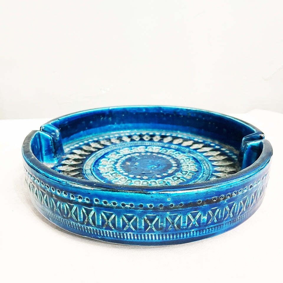 Aldo Londi For Bitossi Large Ashtray Rimini Blue 1950  Top Art photo for sale