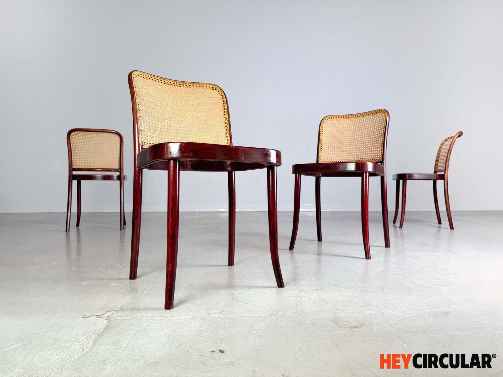 Set Of 4 Mid Century Chairs Thonet Model 811 Josef Hoffmann photo furniture