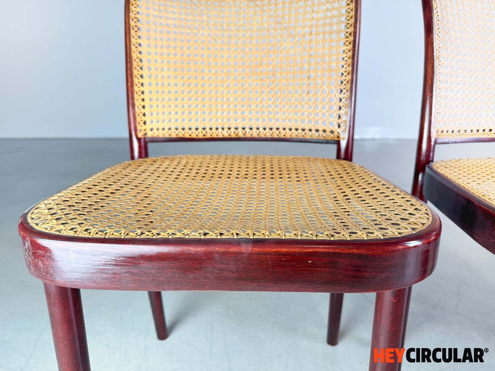 Set Of 4 Mid Century Chairs Thonet Model 811 Josef Hoffmann photo vintage