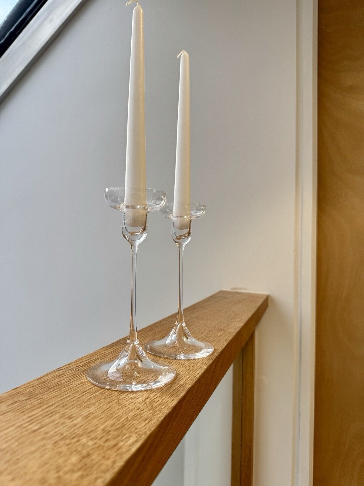 photo vinterior A Pair Of Dartington Glass 1960’s Crystal Candlesticks By Hans Eric Anderson D69