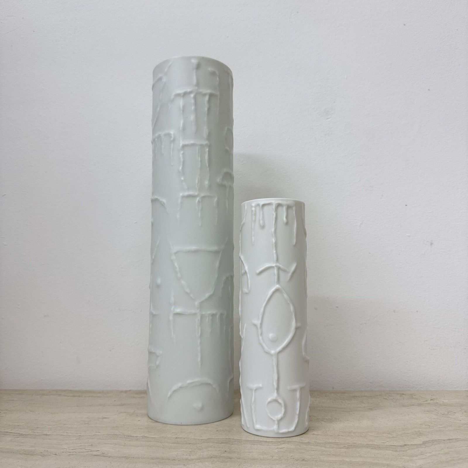 Set Of 2 Abstract Porcelain Vases By Cuno Fischer For Rosenthal, Germany, 1980s photo 391.0
