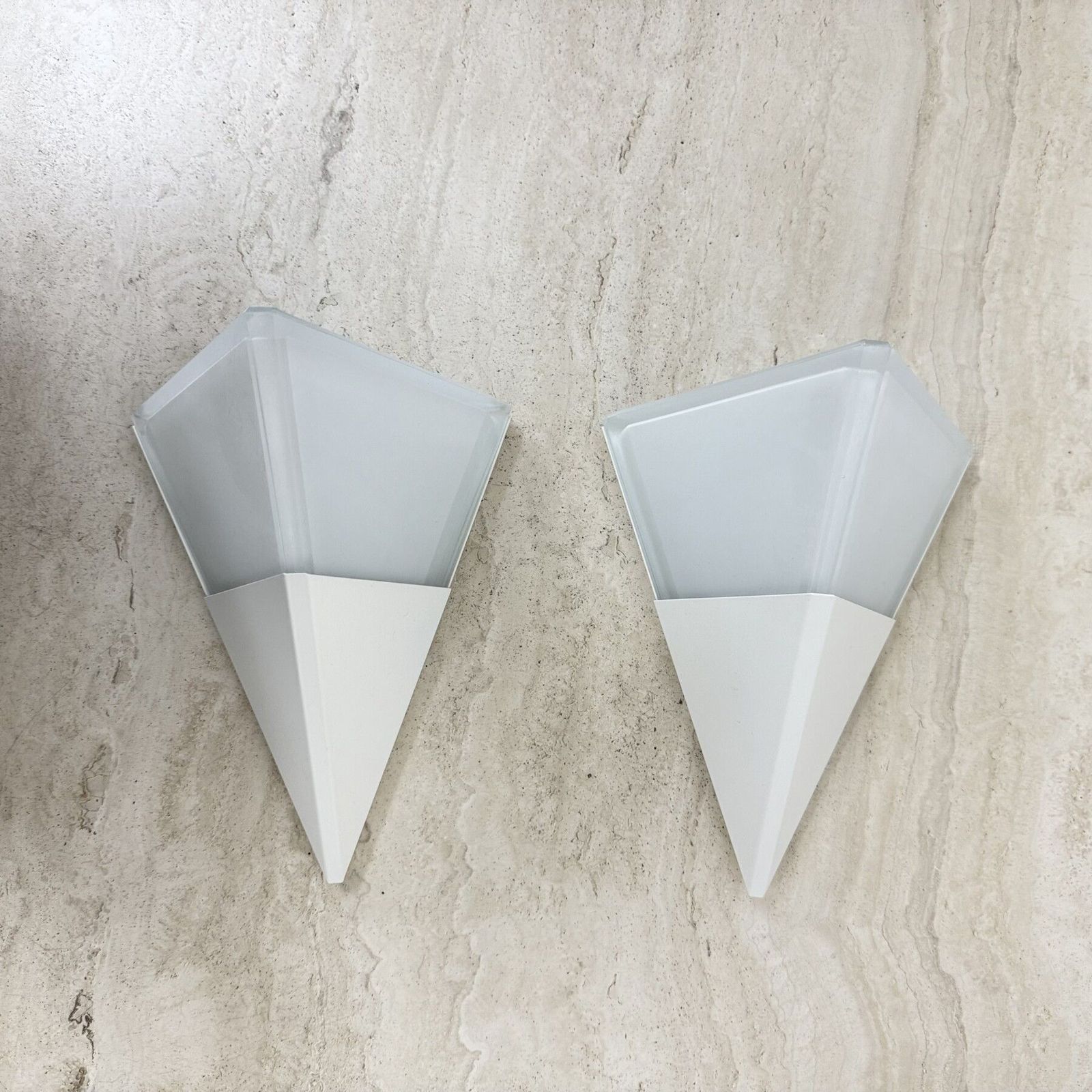 photo for sale Set Of 2 Limburg Glashütte Glass Wall Lamps Sconce , 1970s