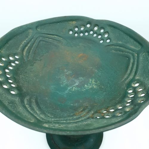 Thai Offering Tray Cast Metal Pedestal Offering Tray Flowers Betel Nuts Incense photo vinterior