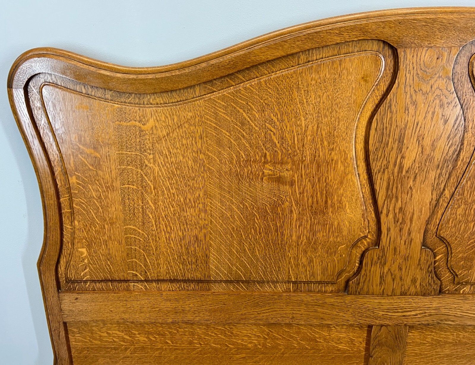 Bed Vintage French Louis XV Double Bed Frame Oak Carved Headboard  Lot 3699 photo buy