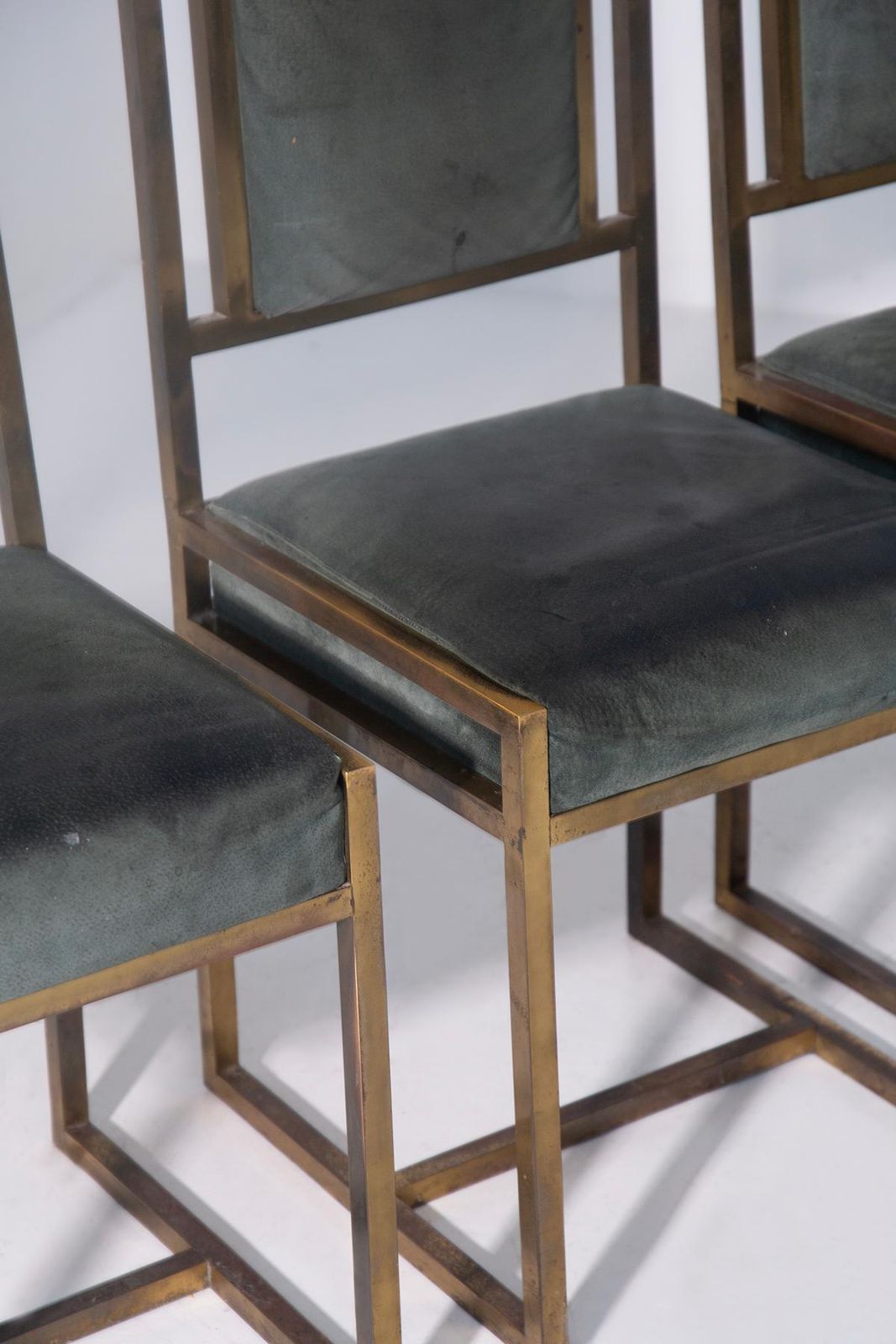 photo furniture Set Of Six Italian Art Deco Style Chairs Made Of Brass