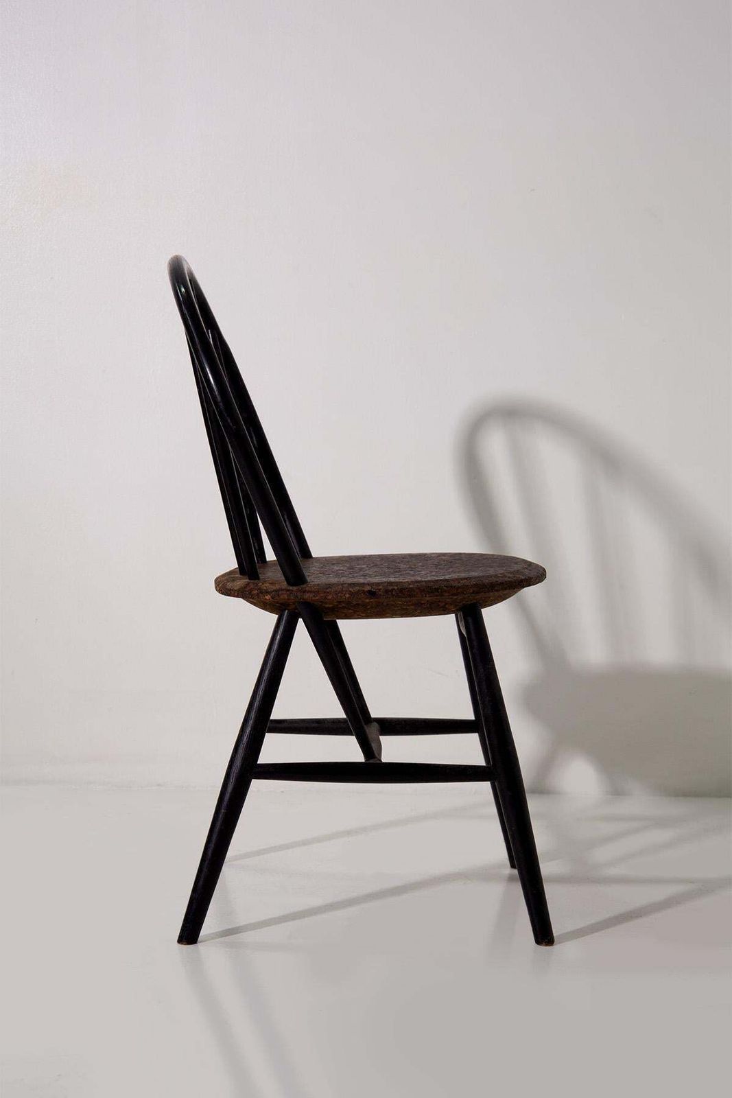 Set Of Six Wood And Cork Chairs photo vinterior