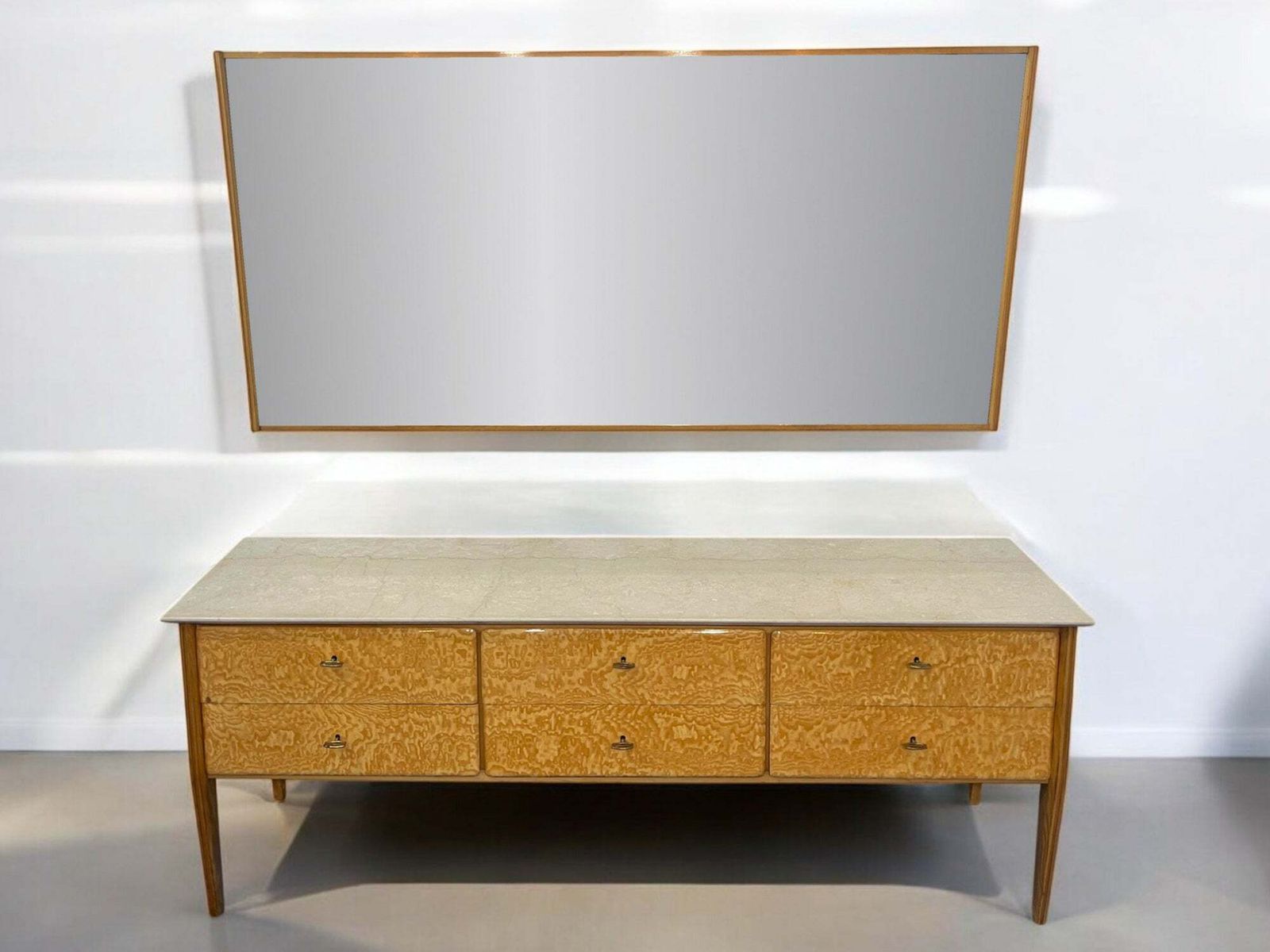 Italian Mid Century Sideboard Or Chest Of Drawers Designed By Giò Ponti, 1950s