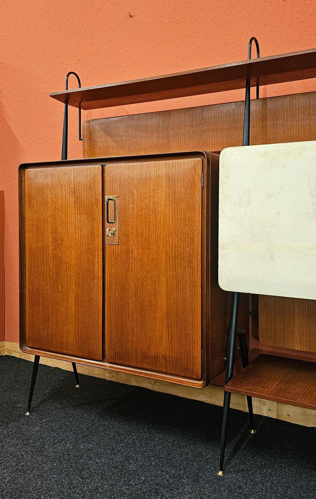 Italian Mid Century Teakwood Sideboard By Silvio Cavatorta, 1950s photo for sale