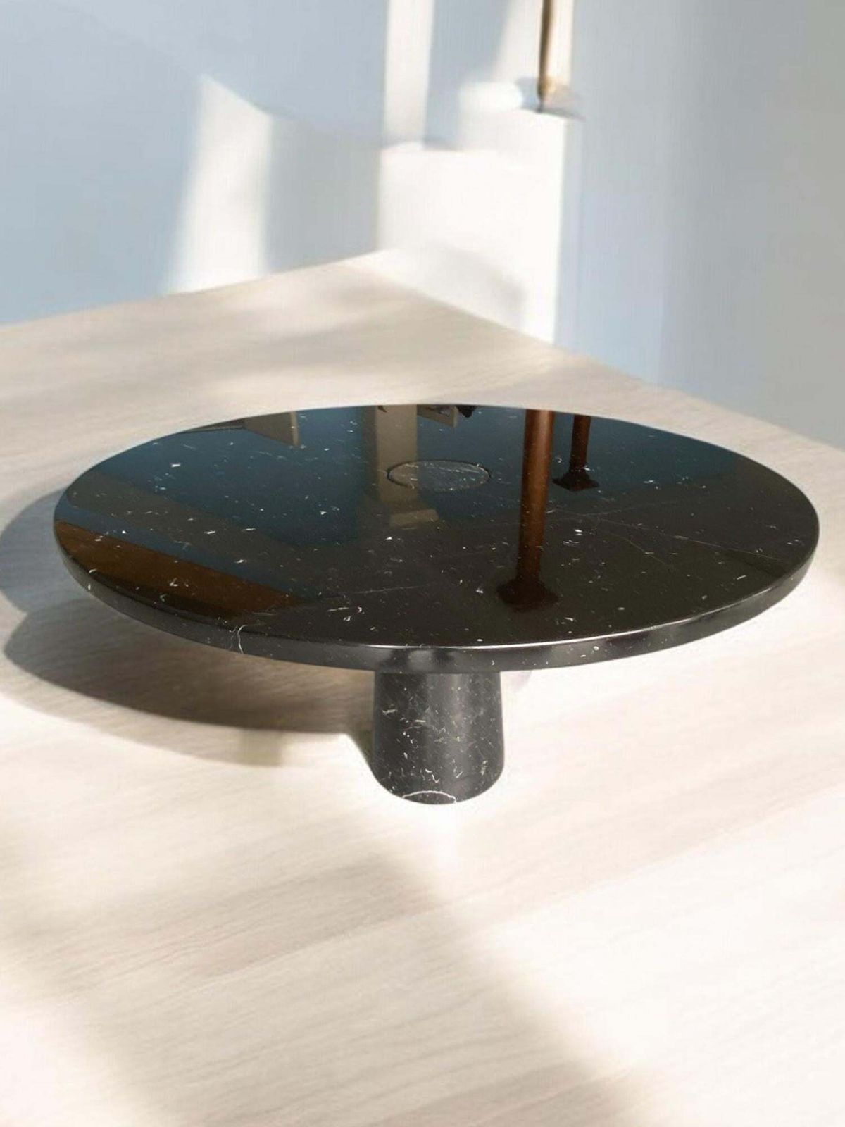 Marquina Marble Table Designed By Angelo Mangiarotti For Skipper, Eros Series photo for sale