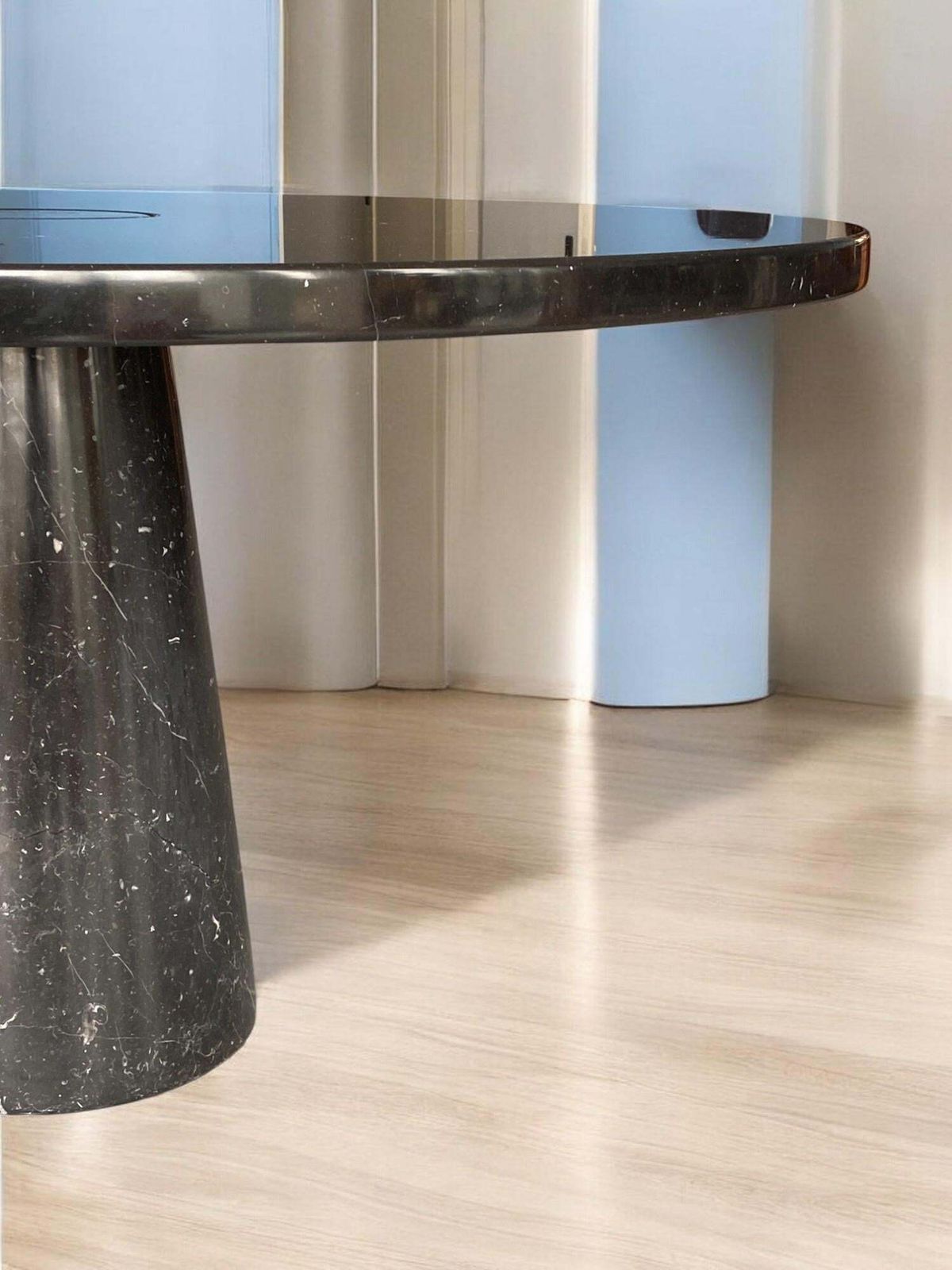 Marquina Marble Table Designed By Angelo Mangiarotti For Skipper, Eros Series photo 18179.0