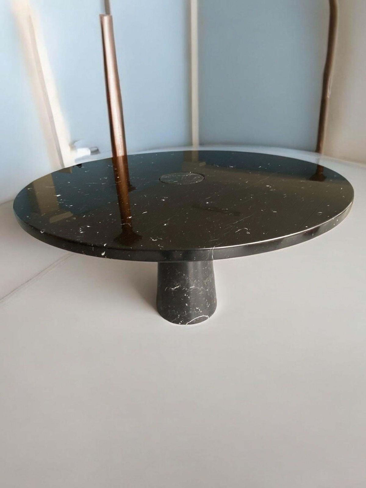 Marquina Marble Table Designed By Angelo Mangiarotti For Skipper, Eros Series photo vinterior