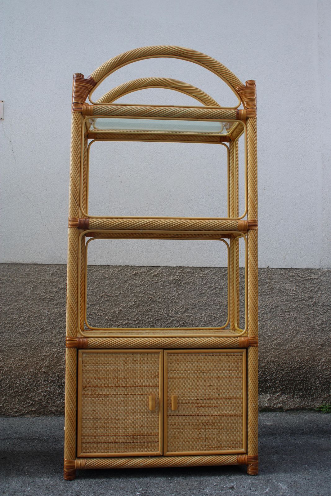 Wicker And Bamboo Display Shelves Italy 1970 Southern Nurseries photo vinterior