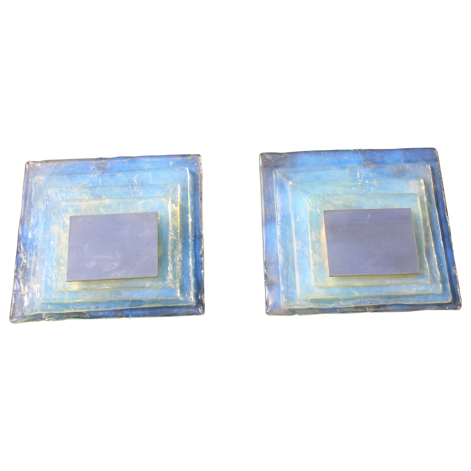 Rare Pair Of Carlo Nason Wall Lights For Mazzega Published Book Vetri D'arte