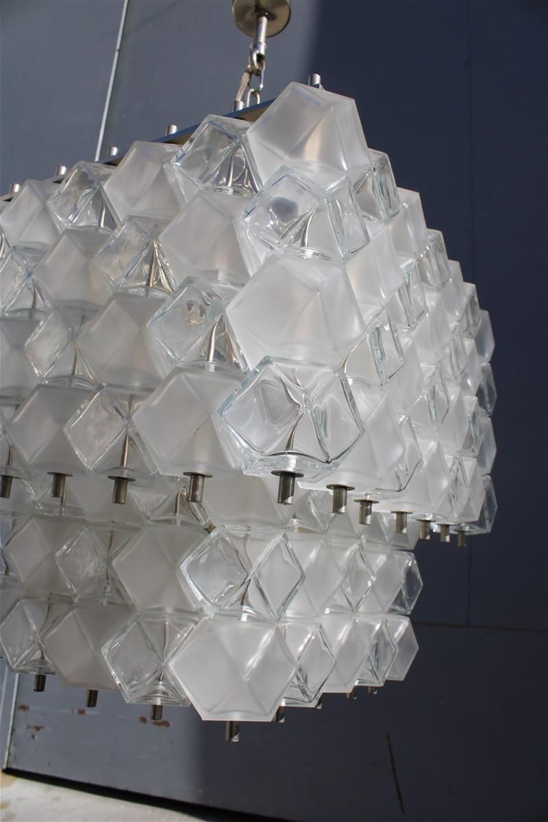 Lampadario Venini Cubi 1960s Vetro Di Murano Trasparente Minimalista photo buy