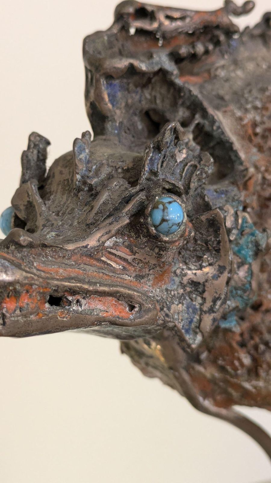 Aurelio Teno (1927/2013) Fish Shaped Sculpture, Natural Stone And Bronze photo vinterior