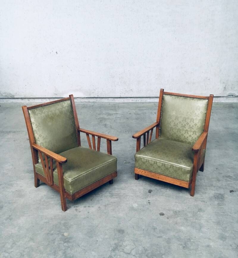 photo furniture Arts & Crafts Design Period Lounge Chair Set, 1930's Belgium