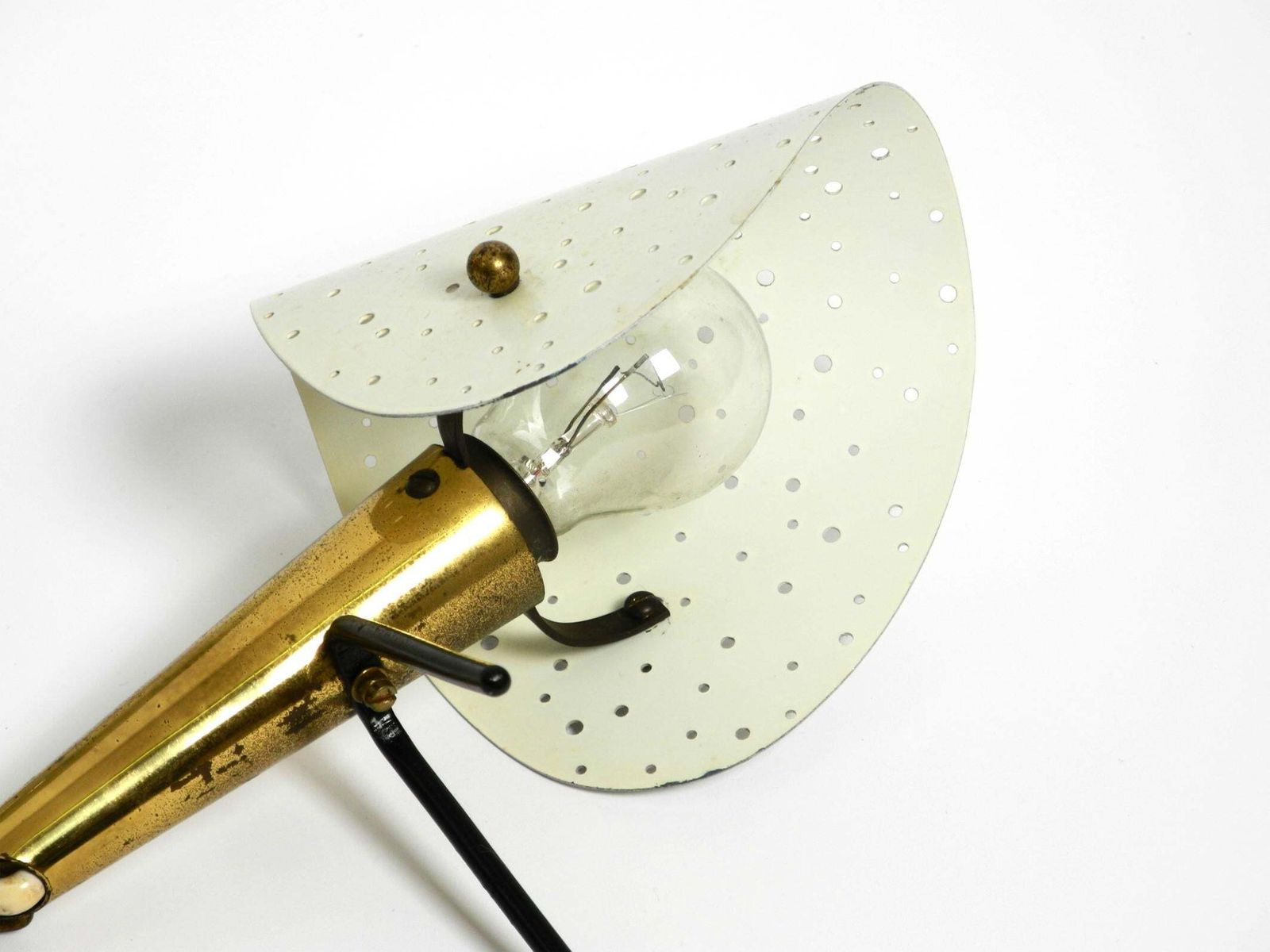 photo vinterior Pair Of Mid Century Metal Brass Table And Wall Lamps By Ernst Igl For Hillebrand