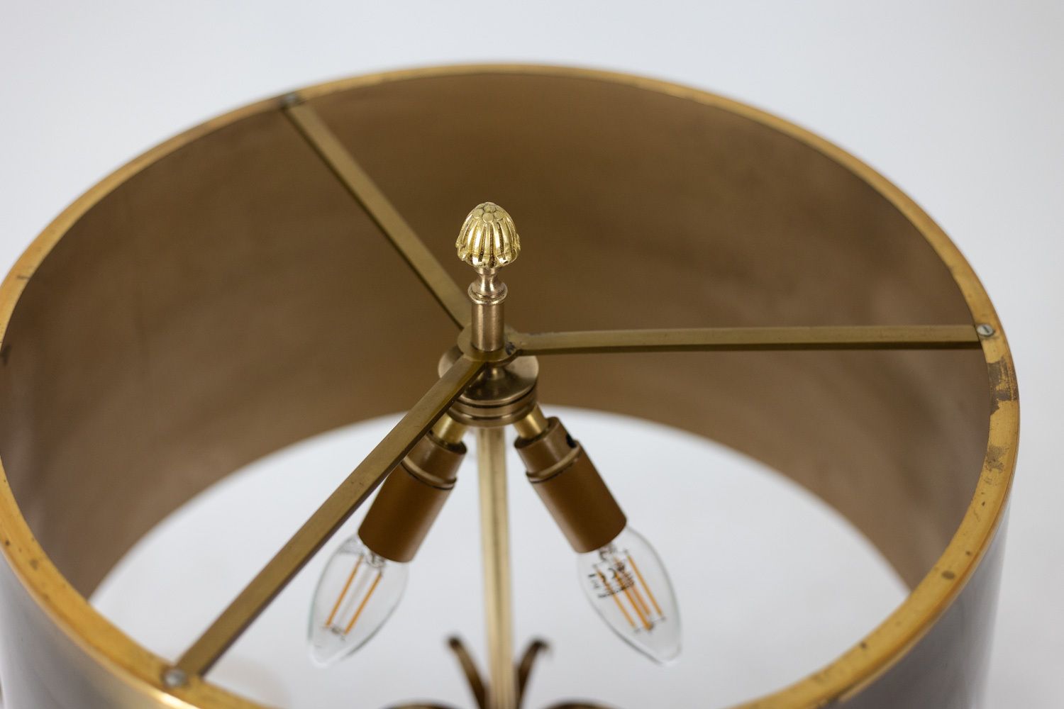 Maison Charles. “Egg” Lamp In Fractal Resin And Bronze. Circa 1970. photo for sale
