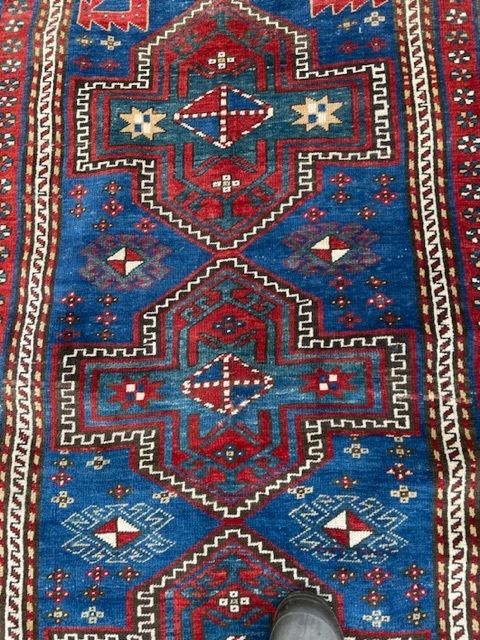 Antique Caucasian Kazak Rug, Early 20th Century photo Textiles