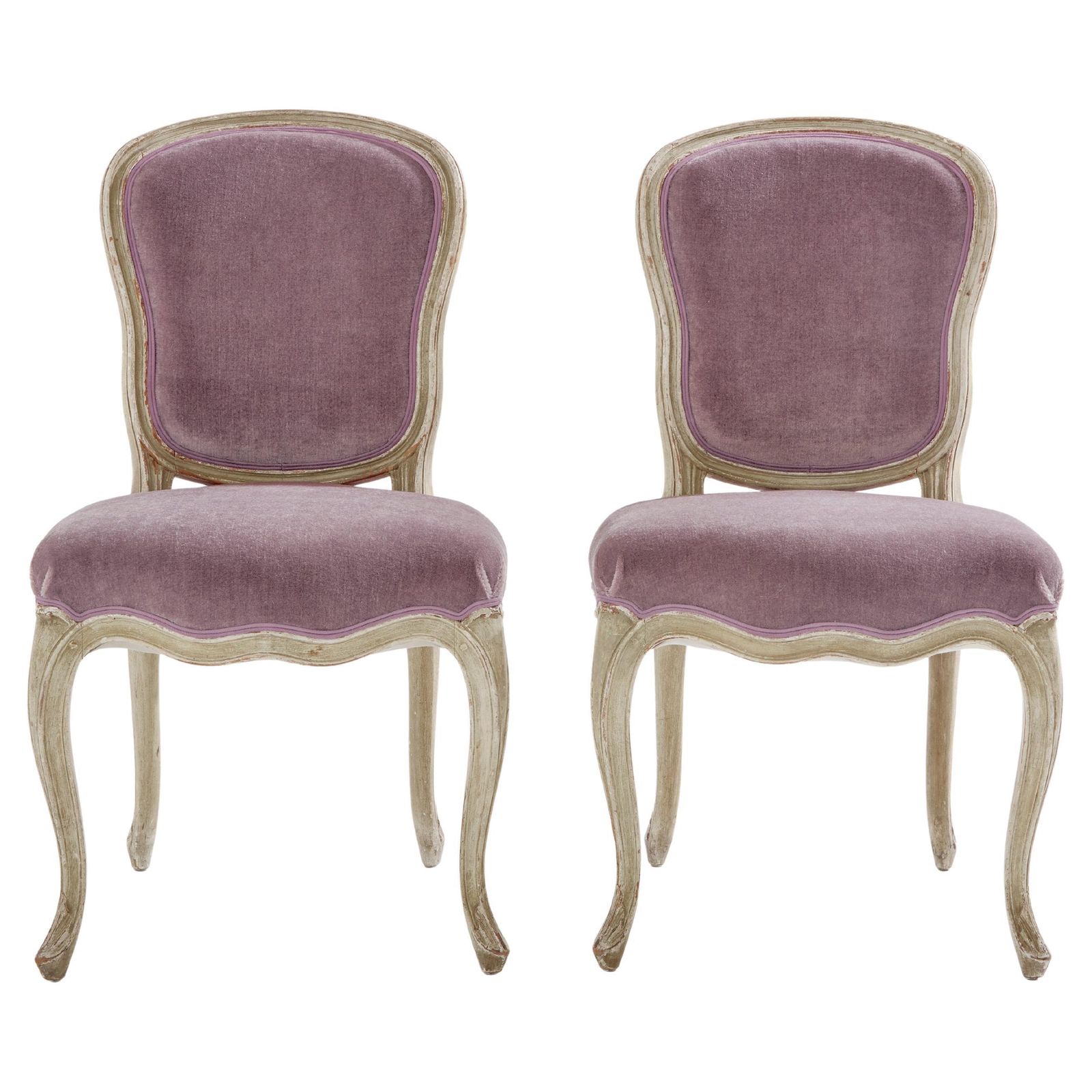 Pair Of Maison Jansen Louis XV Neoclassical Slipper Chairs 1940s
