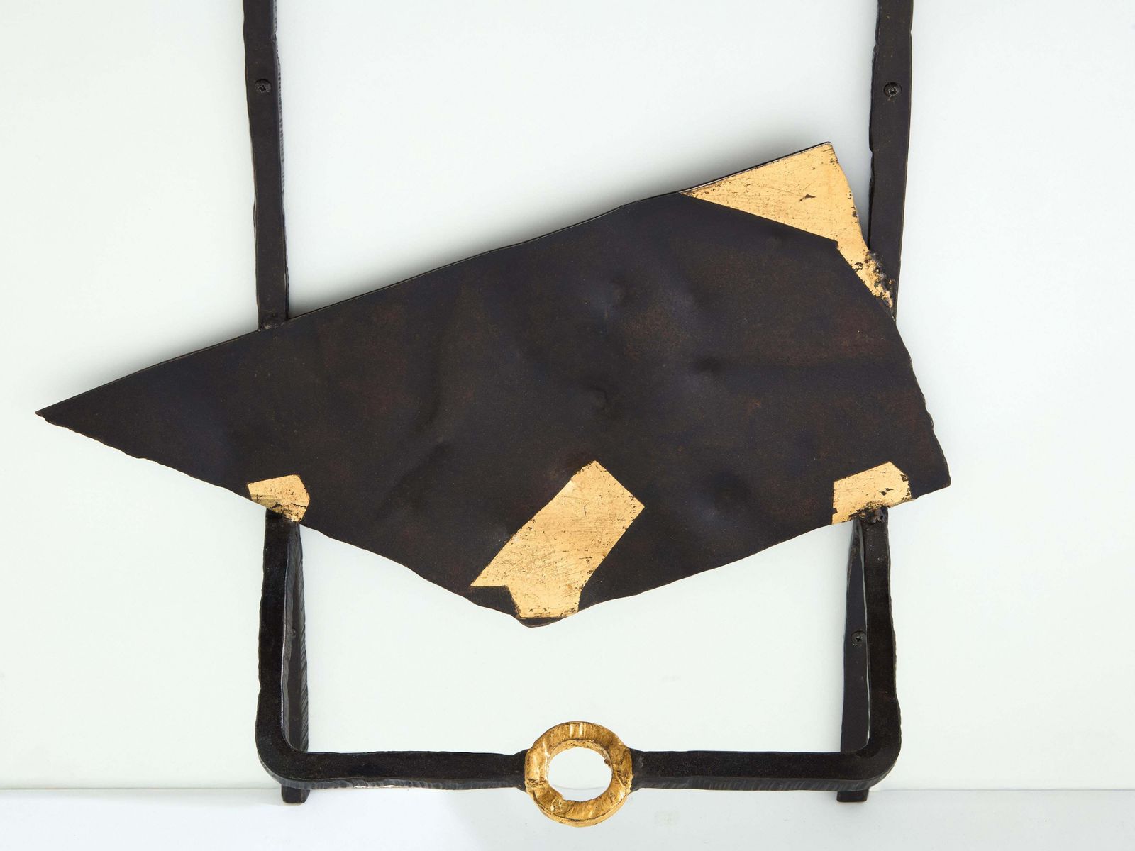 Mobilier Tables consoles brutalistes Jean Jacques Argueyrolles en fer forgé, 1990 photo