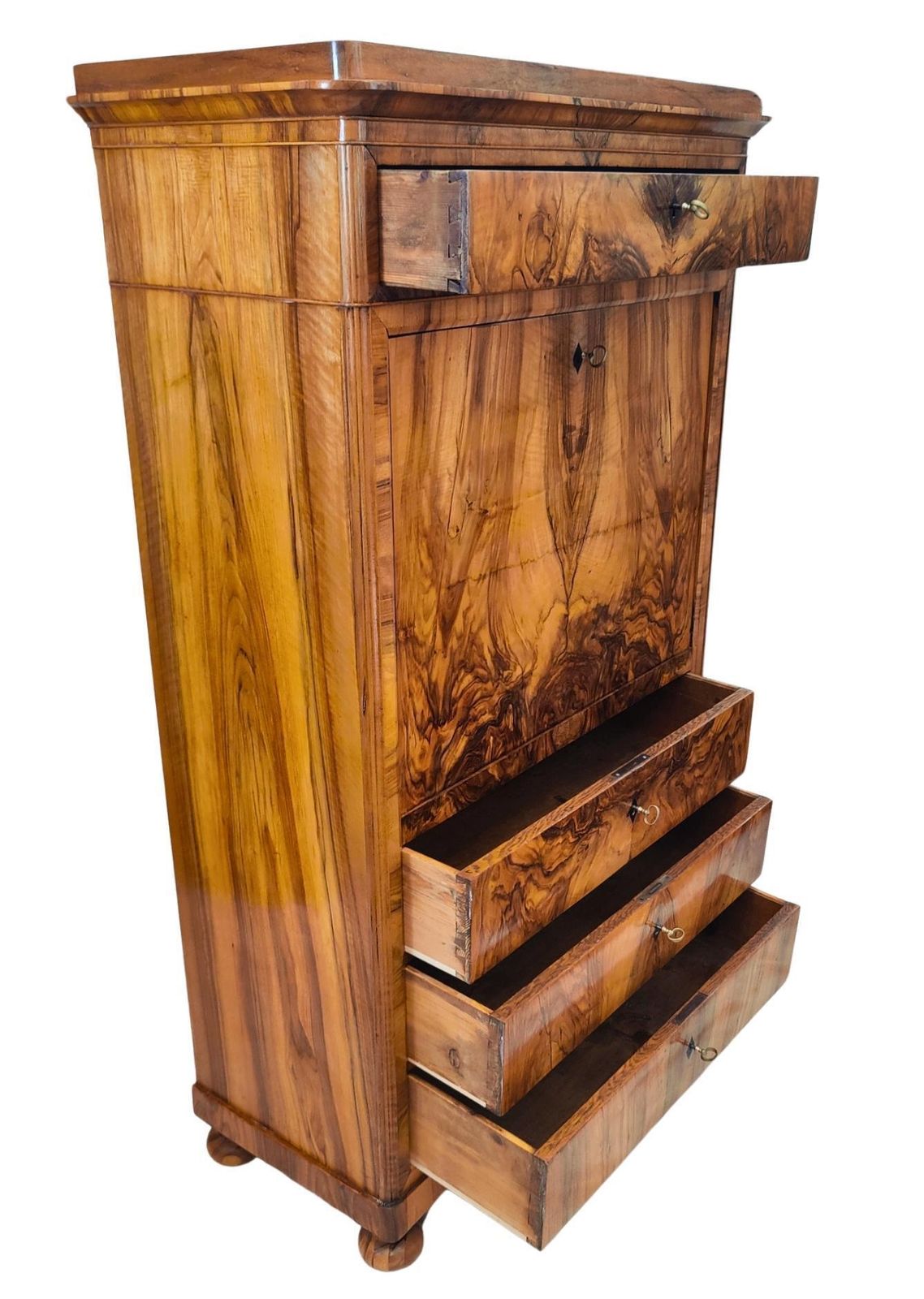 19th Century Biedermeier Walnut Secretaire photo vinterior