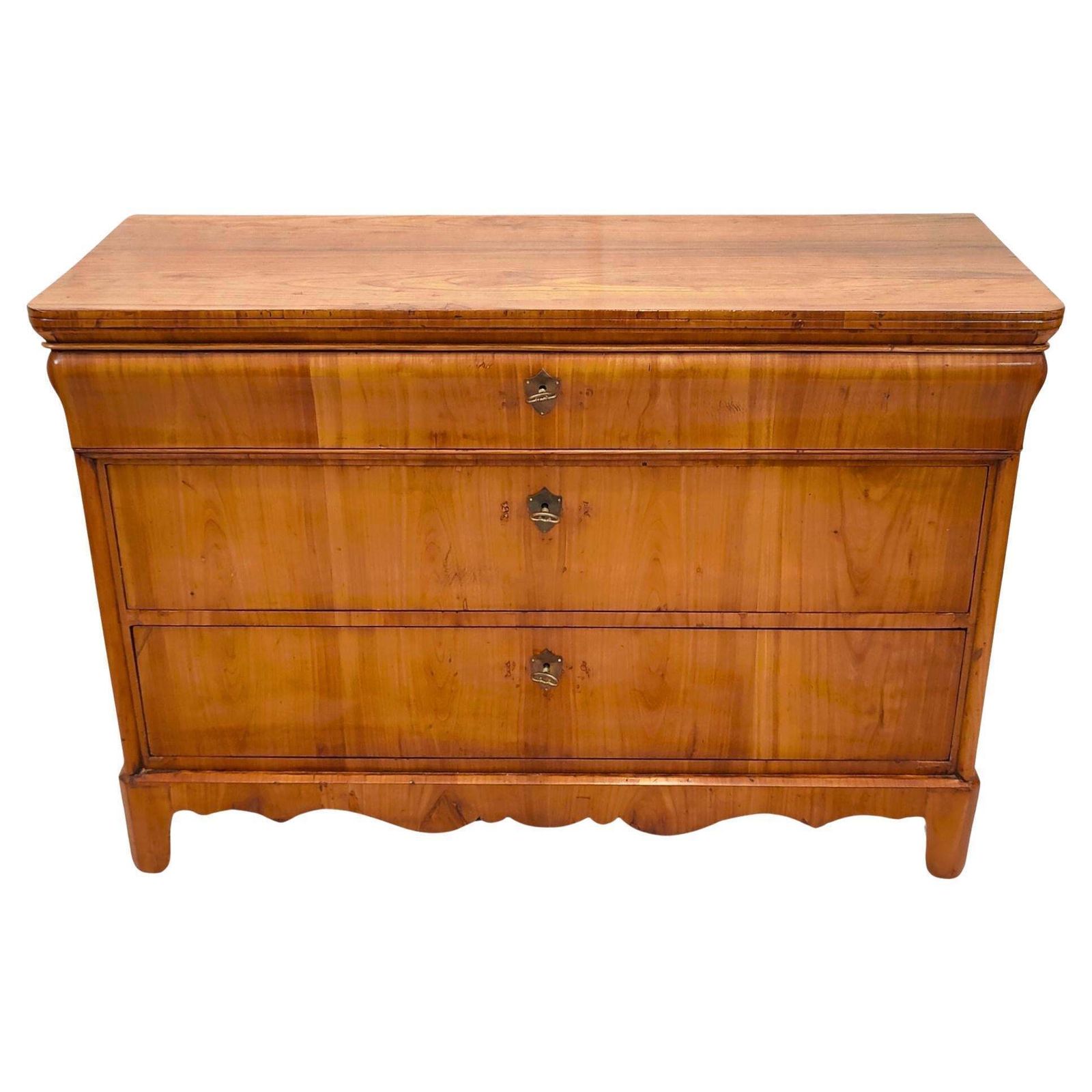 19th Century Biedermeier Cherrywood Chest Of Drawers