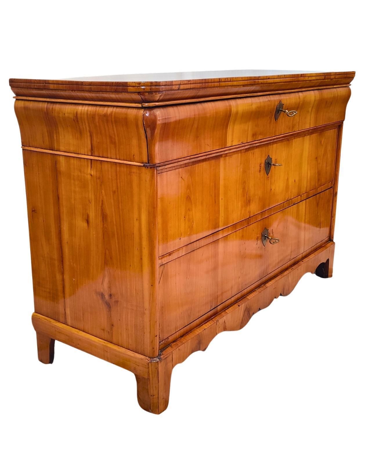 19th Century Biedermeier Cherrywood Chest Of Drawers photo 6332.0