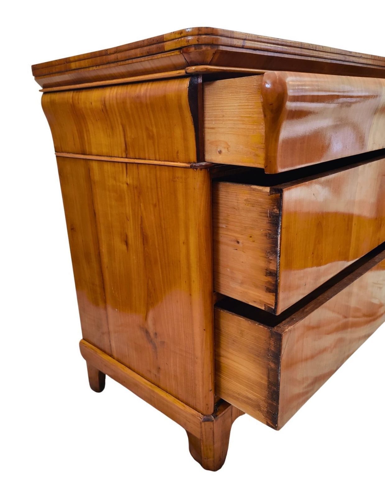 Furniture 19th Century Biedermeier Cherrywood Chest Of Drawers photo