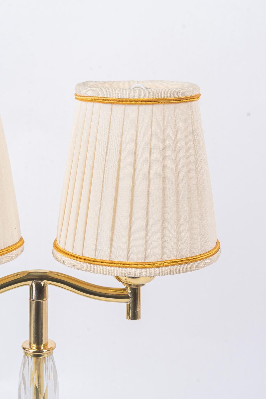 Bakalowits Table Lamp With Cut Glass And Original Shades Vienna Around 1950s photo for sale