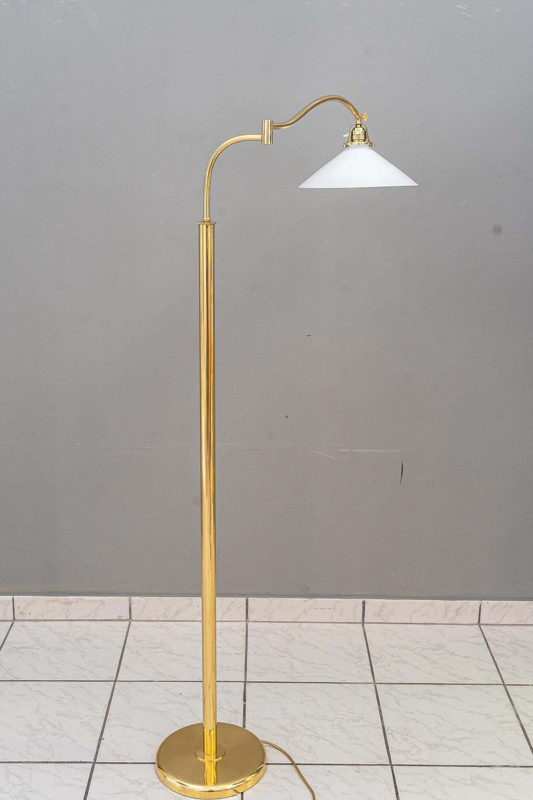 Lighting Sviweling And Hight Adjustable Art Deco Floor Lamp Vienna Around 1920s photo