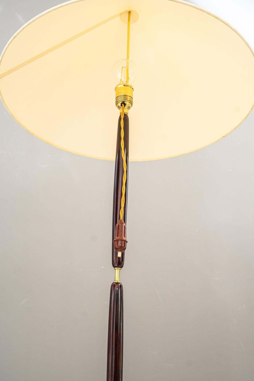 photo for sale Rupert Nikoll Floor Lamp With Fabric Shade Vienna Around 1950s