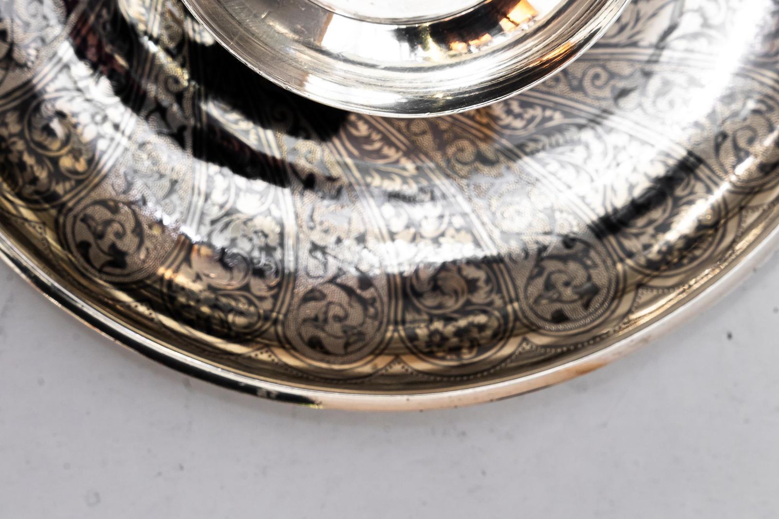 Historistic Silver Candle Holder Austria Around 1890s photo for sale
