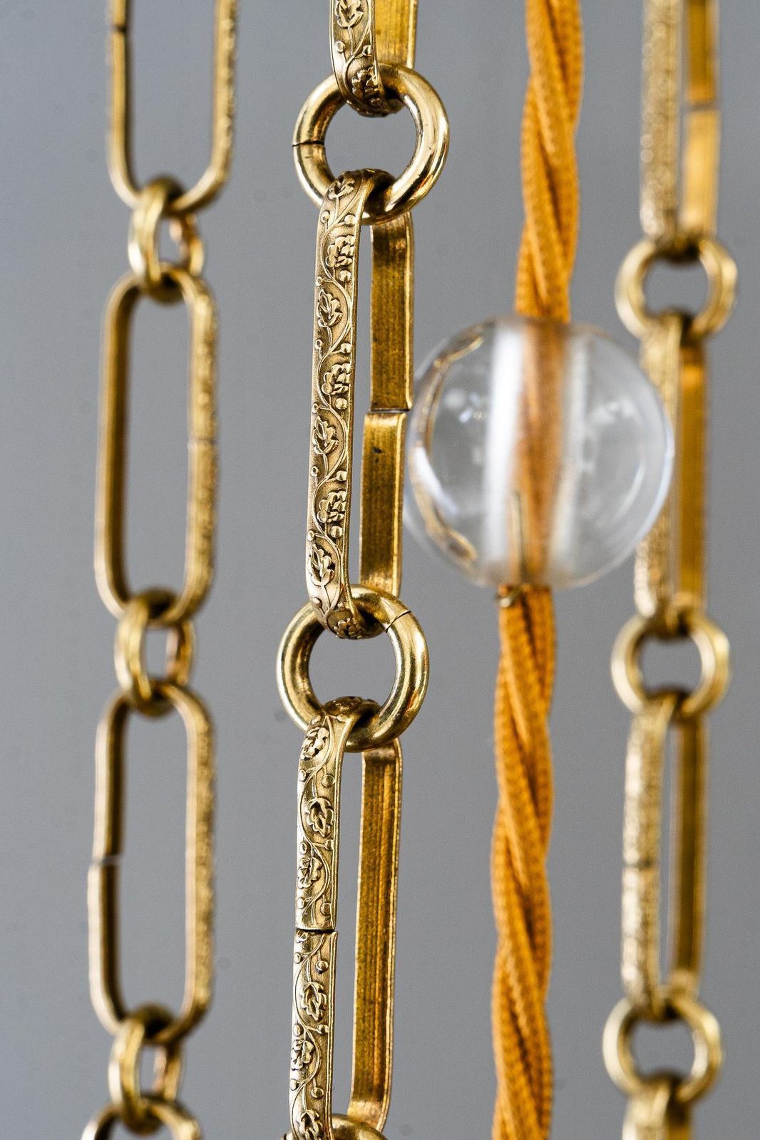 Art Deco Hanging Lamp With Glass Sticks Vienna Around 1920s photo vintage