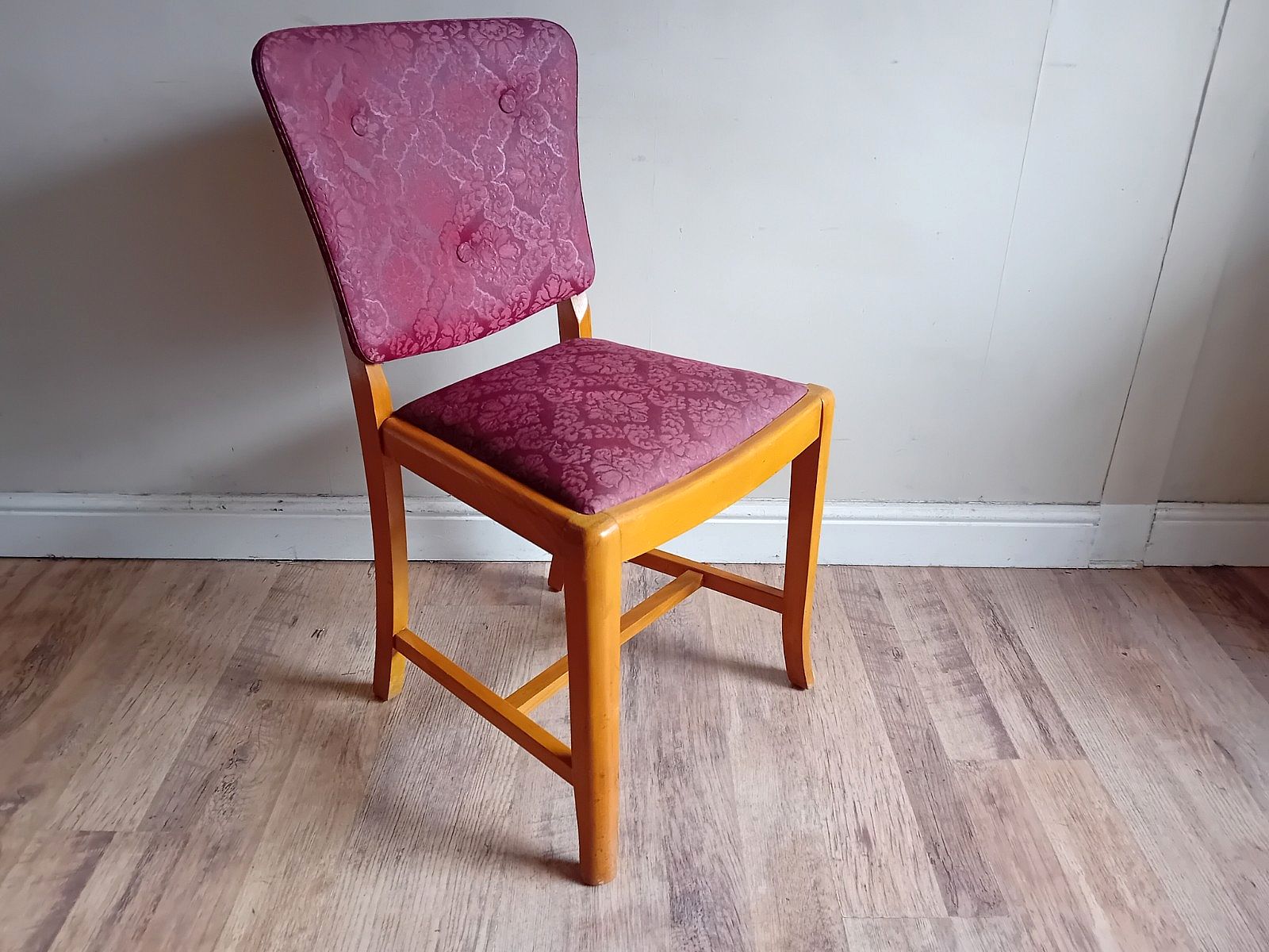 Furniture Superb Original 1930's Art Deco Burr Elm Upholstered Dining Chairs photo