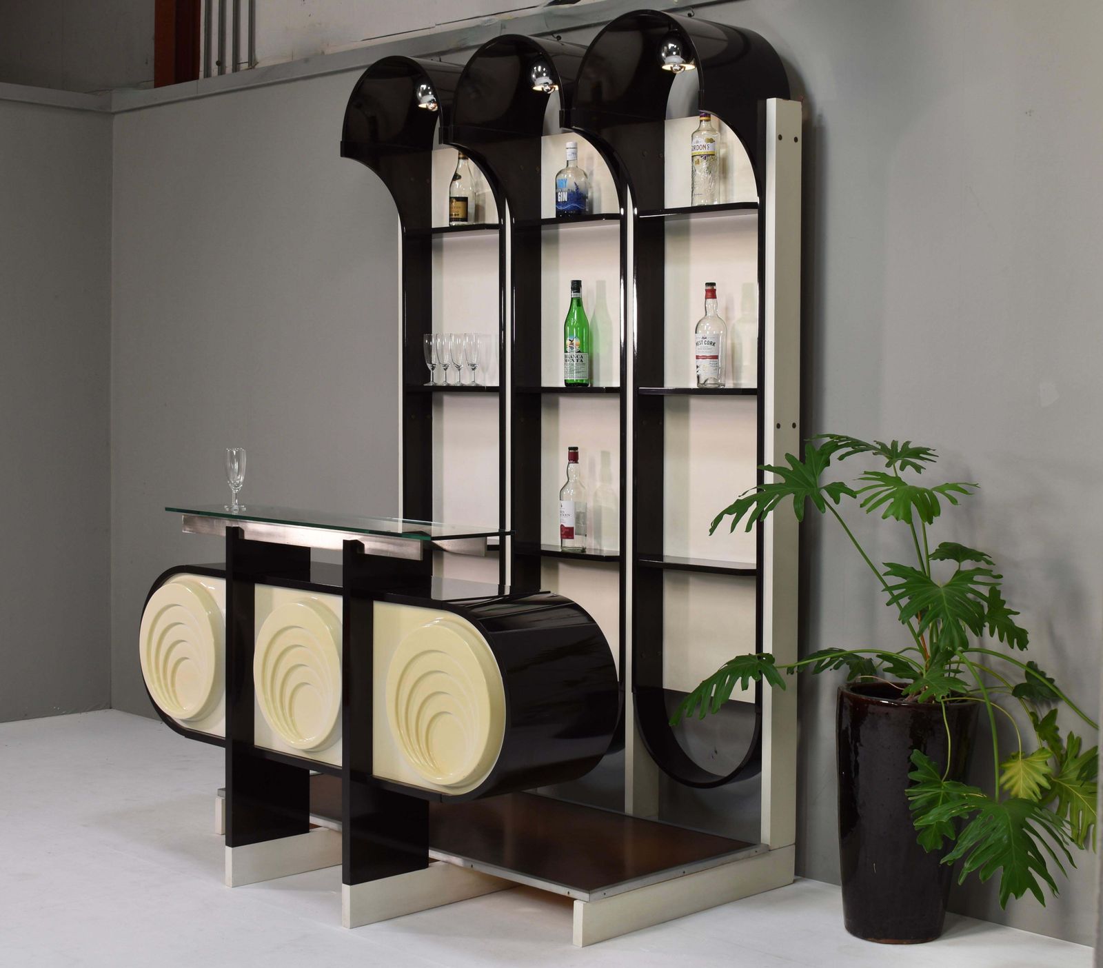 Italian 1970's Cocktail Dry Bar In Joe Colombo Style, Italy   Circa 1975 photo furniture